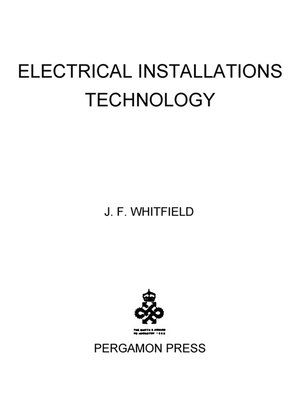 cover image of Electrical Installations Technology